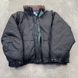 Stratojac X-Treme Mens XL Black Down Puffer Jacket Vintage Heavyweight Insulated